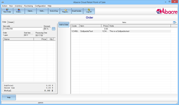 Abacre Cloud Retail Point of Sale screenshot