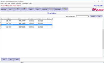 Abacre Hotel Management System screenshot