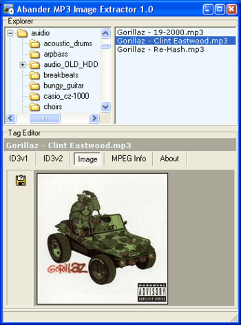 Abander MP3 Image Extractor screenshot 2