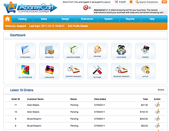 AbanteCart screenshot