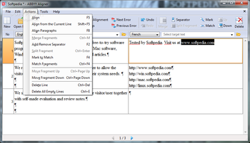 ABBYY Aligner screenshot 2