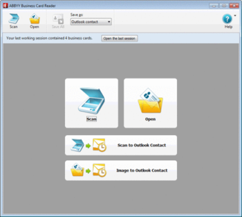 ABBYY Business Card Reader screenshot