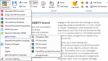 ABBYY PDF Transformer Plus screenshot