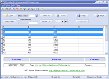 ABC Amber Excel Converter screenshot