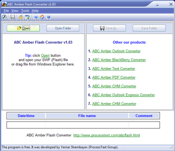 ABC Amber Flash Converter screenshot
