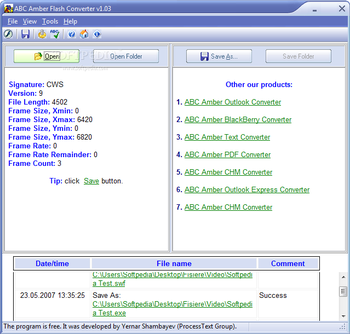 ABC Amber Flash Converter screenshot 2