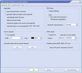 ABC Amber iCalendar Converter screenshot 2