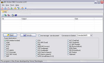 ABC Amber NBU Converter screenshot