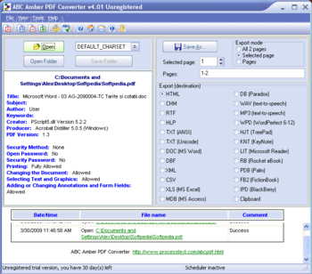 ABC Amber PDF Converter screenshot