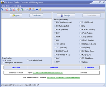 ABC Amber TreePad Converter screenshot