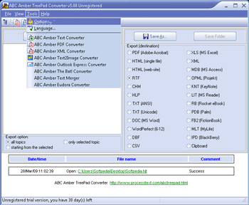 ABC Amber TreePad Converter screenshot 2