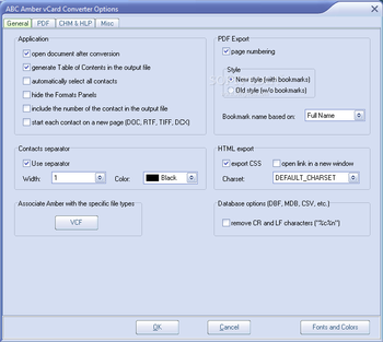 ABC Amber vCard Converter screenshot 2