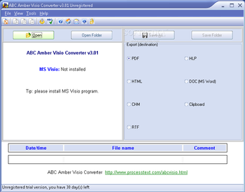 ABC Amber Visio Converter screenshot