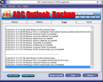 ABC Outlook Backup screenshot 3