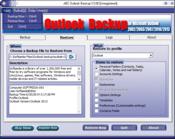 ABC Outlook Backup screenshot 4