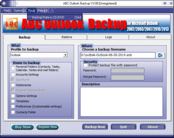 ABC Outlook Backup screenshot 6