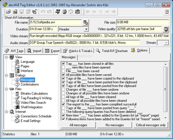 abcAVI Tag Editor screenshot 4