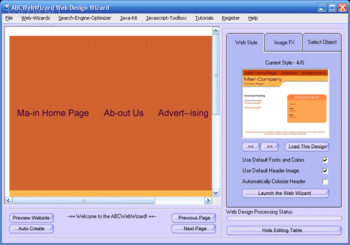 ABCWebWizard Website Design Software screenshot 3