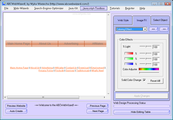 ABCWebWizard Website Designer screenshot 2