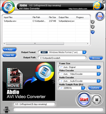 Abdio AVI Video Converter screenshot