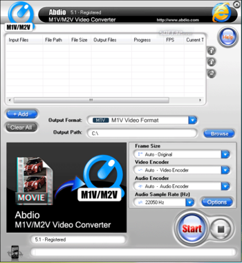 Abdio M1V M2V Video Converter screenshot 3
