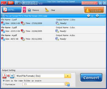 Abdio PDF to Doc Converter screenshot