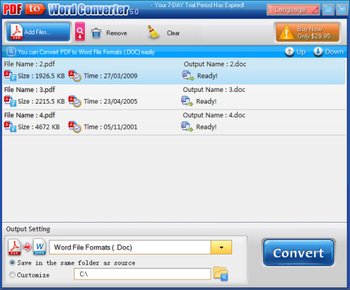 Abdio PDF to Word Converter screenshot