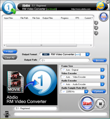Abdio RM Video Converter screenshot