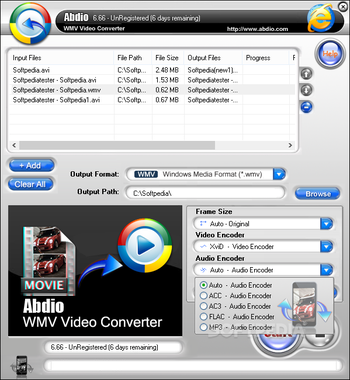 Abdio WMV Video Converter screenshot 4