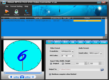 ABest MPEG VCD DVD Video Converter screenshot