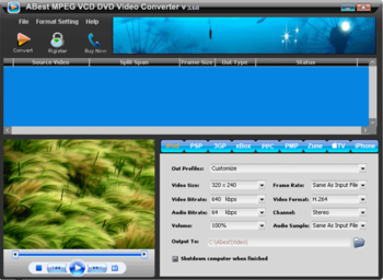 ABest MPEG VCD DVD Video Converter screenshot 2