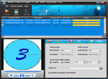 ABest Video to AppleTV 3GP SWF Converter screenshot