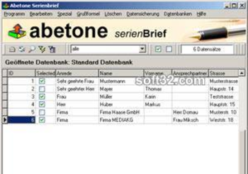 Abetone Serienbrief screenshot 2