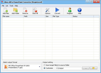Abex All to PowerPoint Converter screenshot