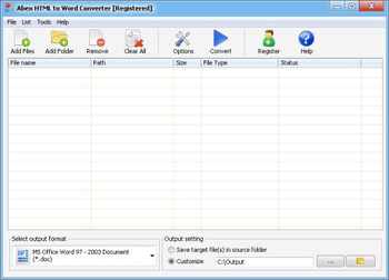 Abex HTML to Word Converter screenshot