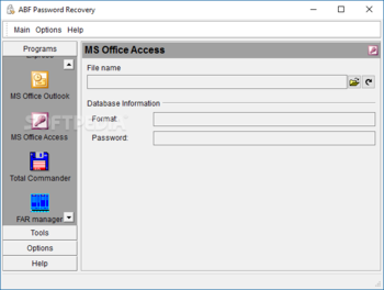 ABF Password Recovery screenshot