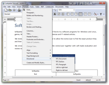 AbiWord screenshot 5