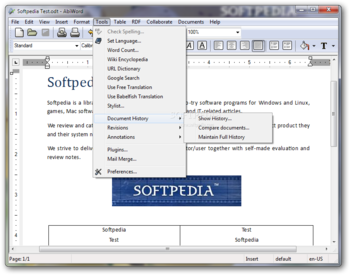 AbiWord screenshot 6