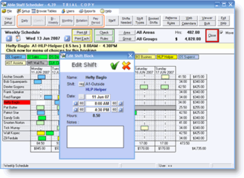 Able Staff Scheduler screenshot 2