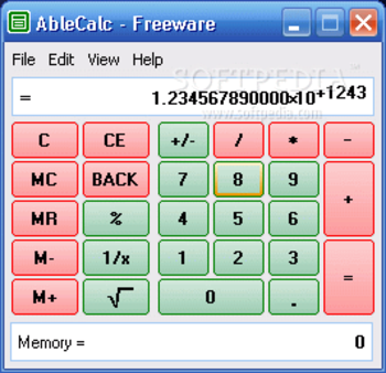 AbleCalc screenshot