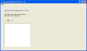 Abraxas Passwords screenshot