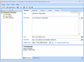 Absolute RSS Editor screenshot 2