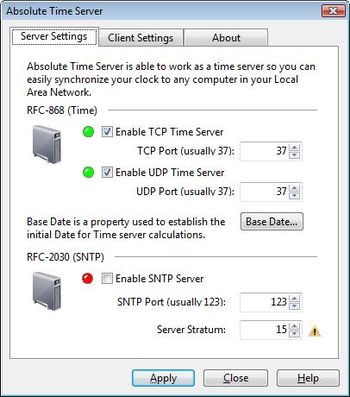 Absolute Time Server screenshot