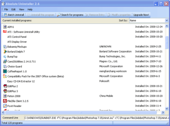 Absolute Uninstaller screenshot