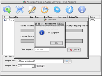 Absolute Video to Audio Converter screenshot 2