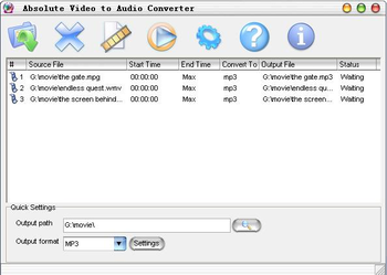 Absolute Video to Audio Converter screenshot 2
