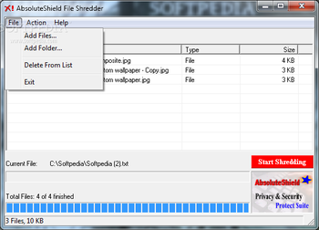 AbsoluteShield File Shredder screenshot 2