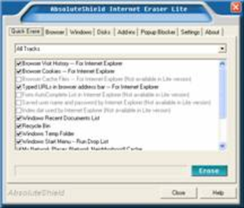 AbsoluteShield Internet Eraser Lite screenshot 2