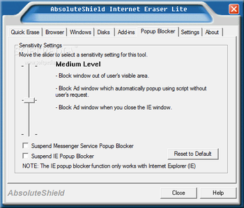 AbsoluteShield Internet Eraser Lite screenshot 4