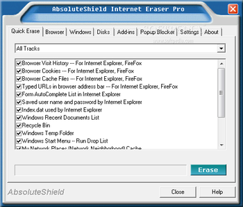 AbsoluteShield Internet Eraser Pro screenshot